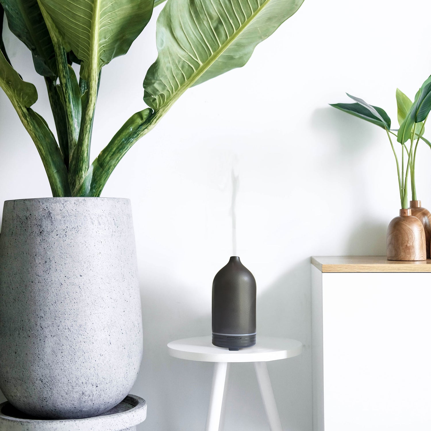 Aroma Diffuser, Keramiek, Zwart 120ml.