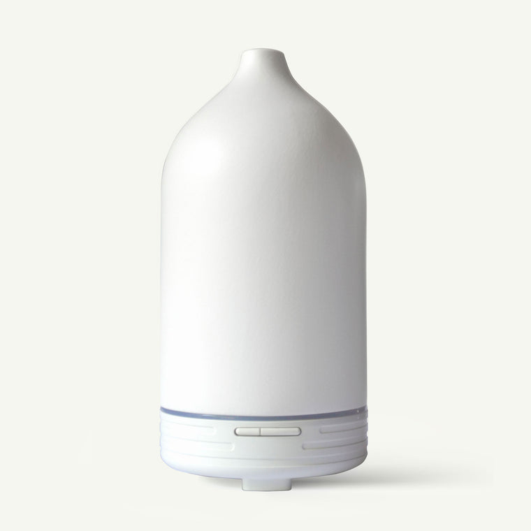Aroma Diffuser, Keramiek, Zacht Wit 120ml.