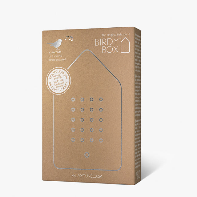 Birdybox van Relaxound, Stainless Steel met Vogelgeluiden.