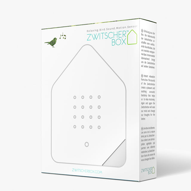 Zwitscherbox van Relaxound, Soft White met Vogelgeluiden.