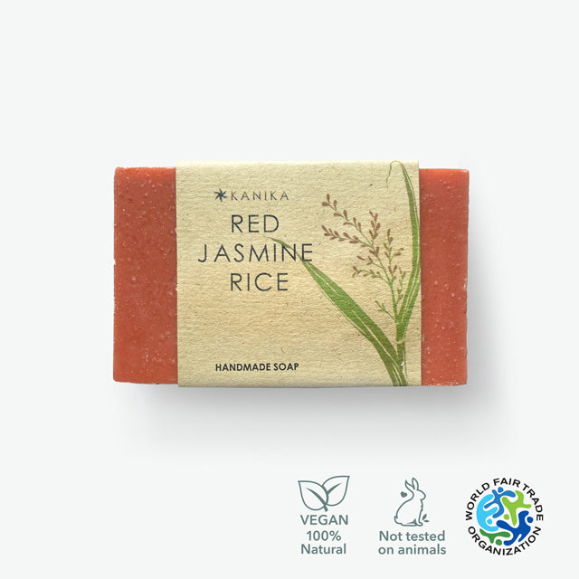 SOAP n SCENT Riz au jasmin rouge, savon naturel fait à la main. 100gr.