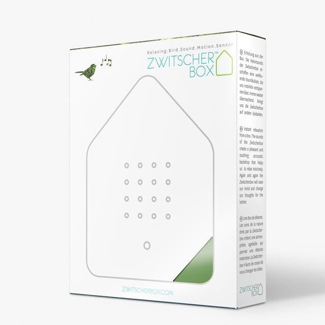 Zwitscherbox from Relaxound, Green with Bird Sounds. 