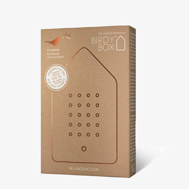 Birdybox from Relaxound, Pure Copper with Bird Sounds. 