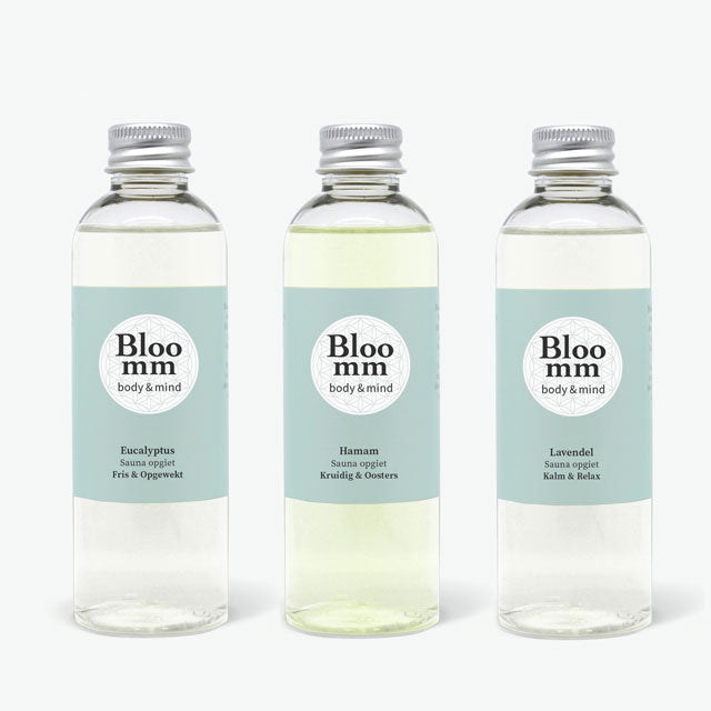 Sauna Verwenset Met Lavendel, Hamam & Eucalyptus Saunageuren. 300ml.