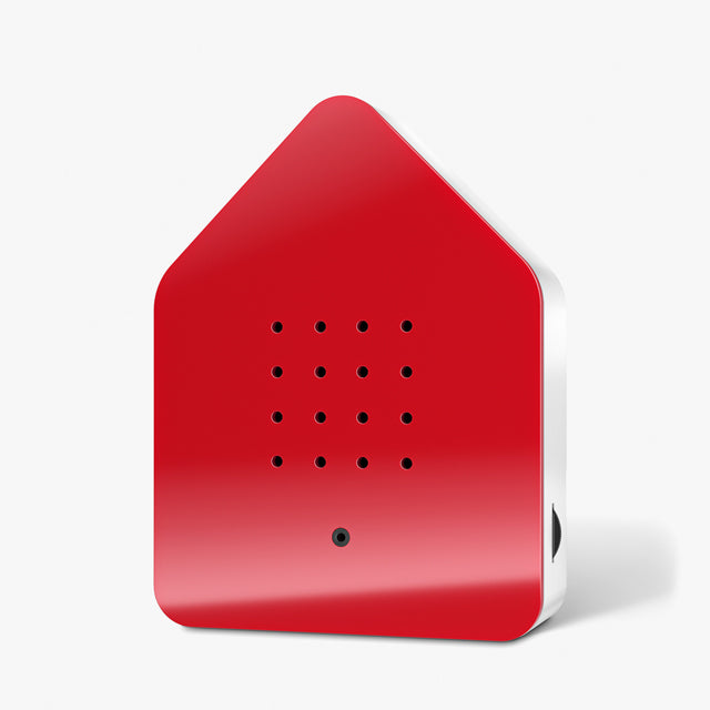 Zwitscherbox de Relaxound, rouge avec sons d'oiseaux. 